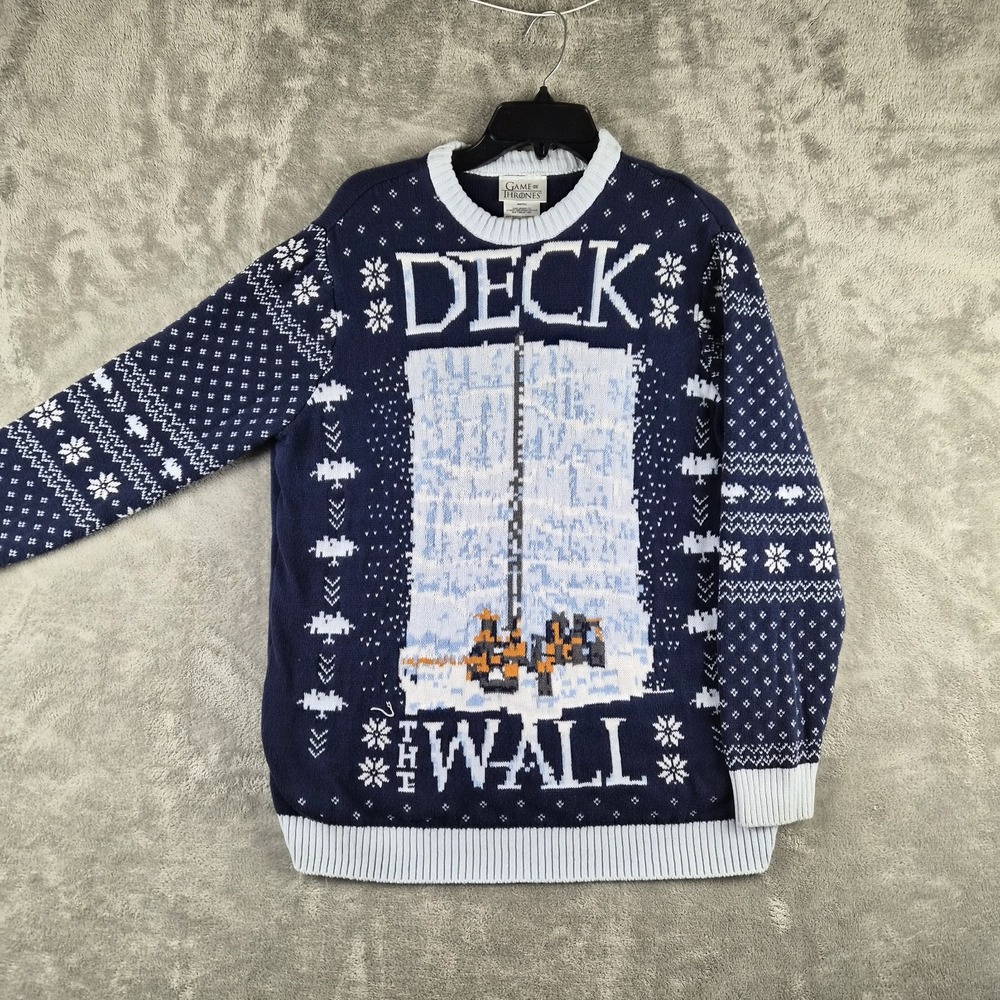 Game Of Thrones Deck The Wall Christmas Sweater XL HBO Ugly Holiday Knit Cotton